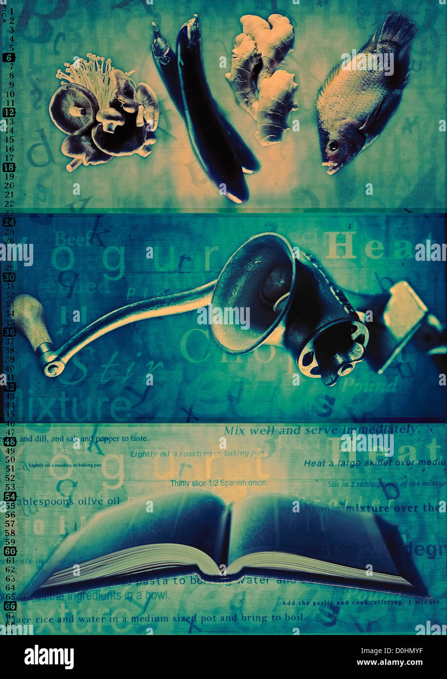 Photo Illustration de la cuisine Banque D'Images