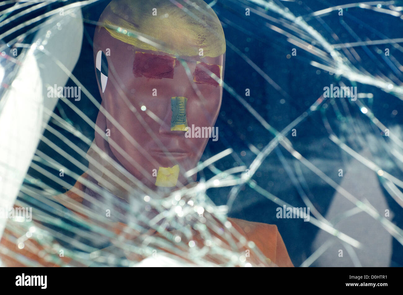 Crash test dummy head Banque D'Images