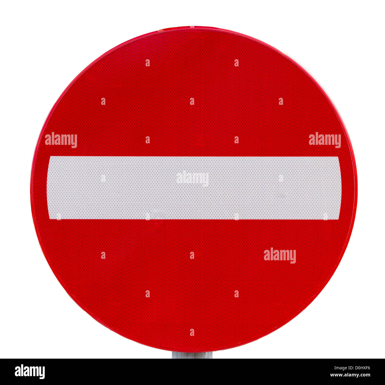 Le panneau de signalisation d'interdiction ronde : pas d'entrée Banque D'Images