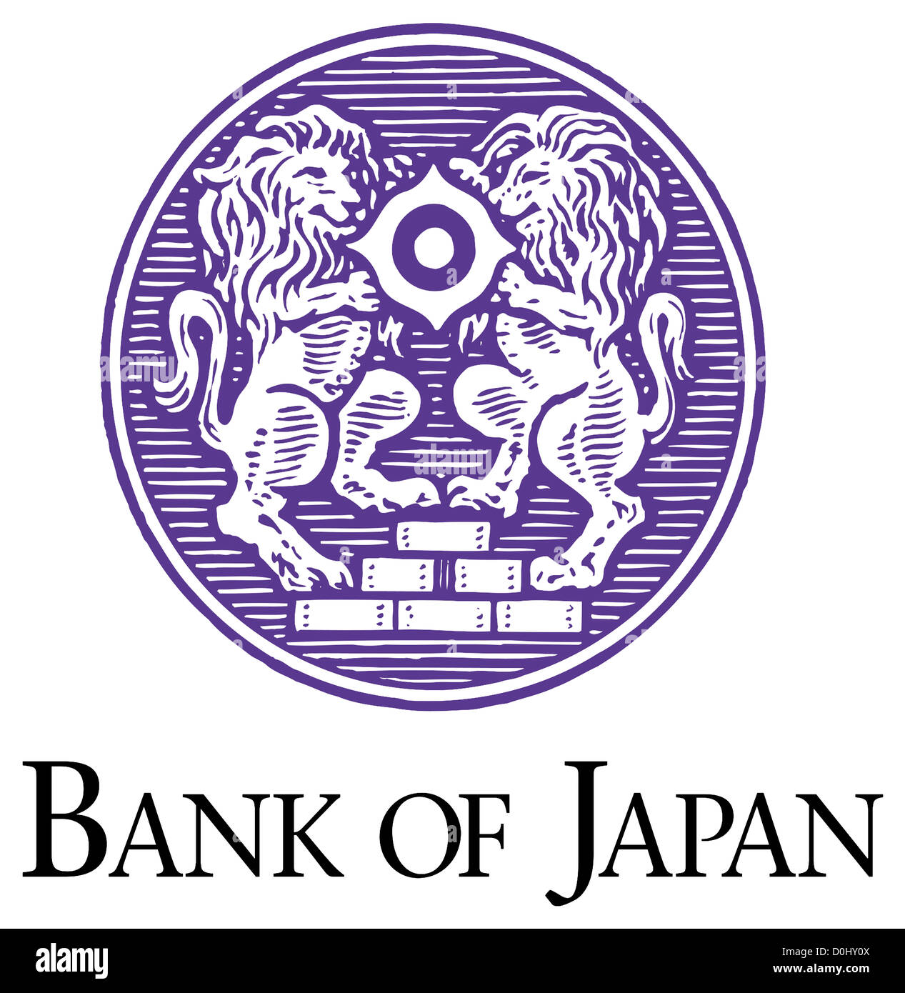 Logo de la banque centrale japonaise Banque du Japon. Banque D'Images