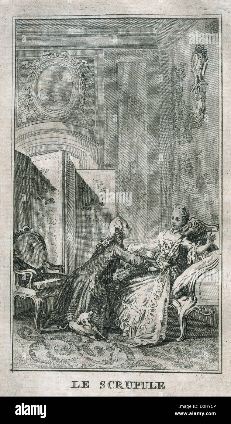 Jean François Marmontel (1723-1799). Contes moraux. Le scrupule. Edition imprimée à Liège, 1777. Banque D'Images