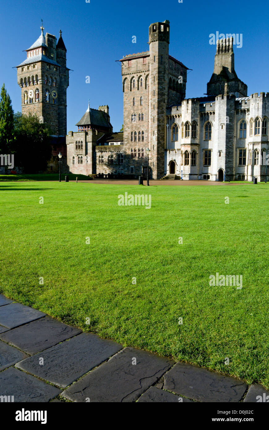 Le Château de Cardiff, Cardiff, Glamorgan, Pays de Galles, Royaume-Uni. Banque D'Images