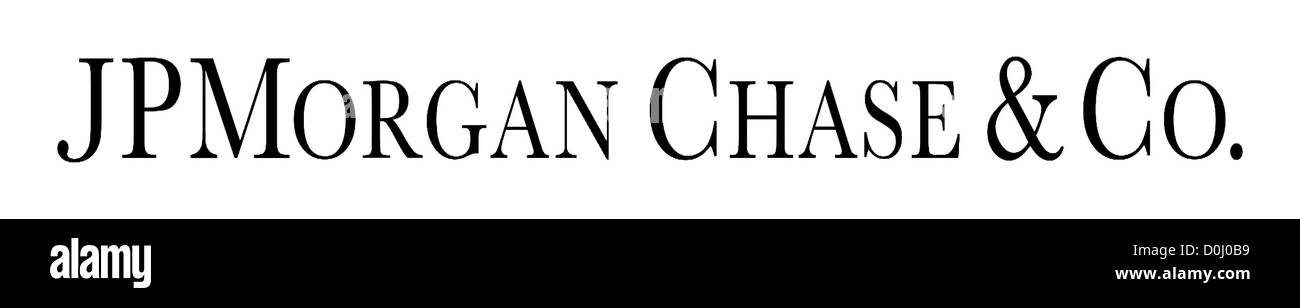 Logo de la banque américaine JP Morgan Chase & Co., dont le siège est à New York. Banque D'Images