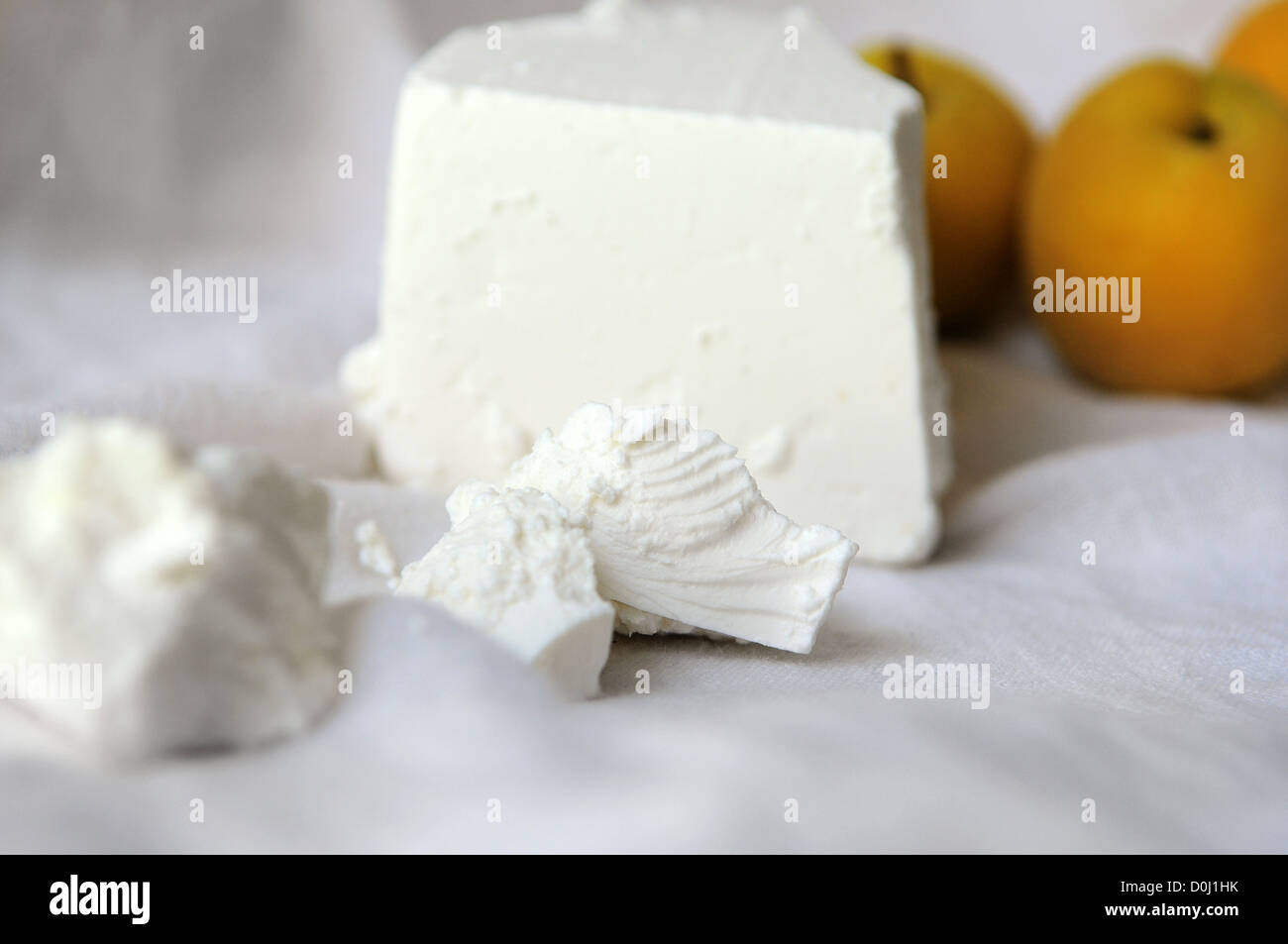 Le fromage feta & abricot Banque D'Images