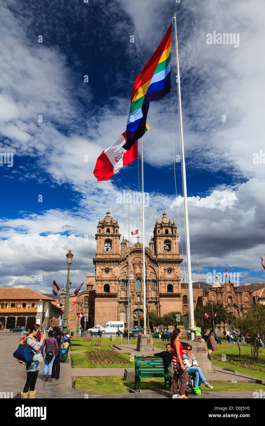 Plaza de Armas de Cuzco, Pérou Banque D'Images