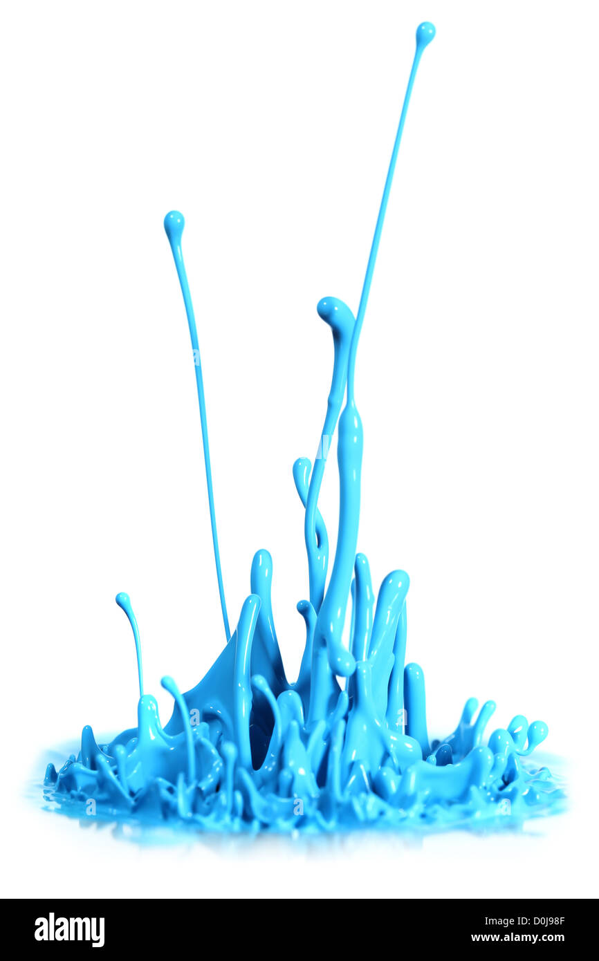 Blue paint splash Banque D'Images