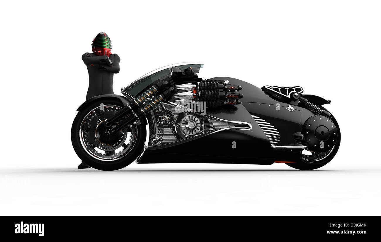 Moto électrique est puissant et vert Designer Vil Tsimenzin est configuré pour envoyer des ondes de choc dans le industryby moto Banque D'Images