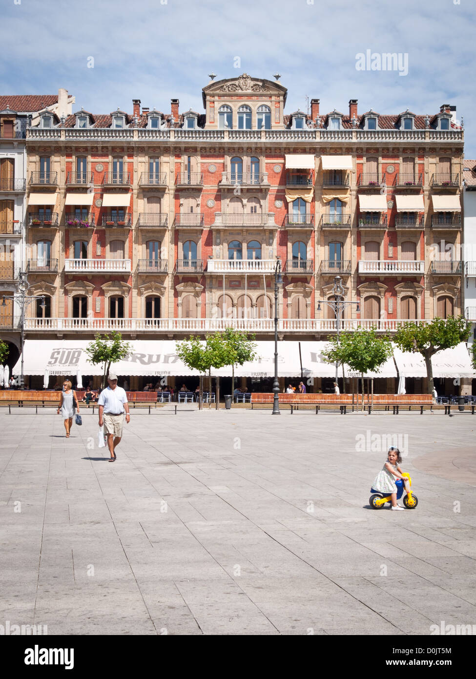 Pamplona, Espagne : Place du Château est le cœur et l'âme de la ville. Banque D'Images