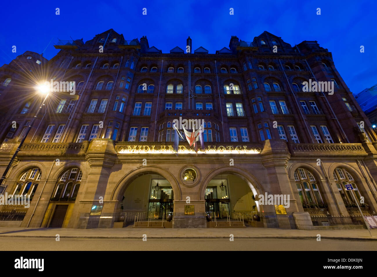 Le Midland Hotel à Saint Peter's Square à Manchester. Banque D'Images