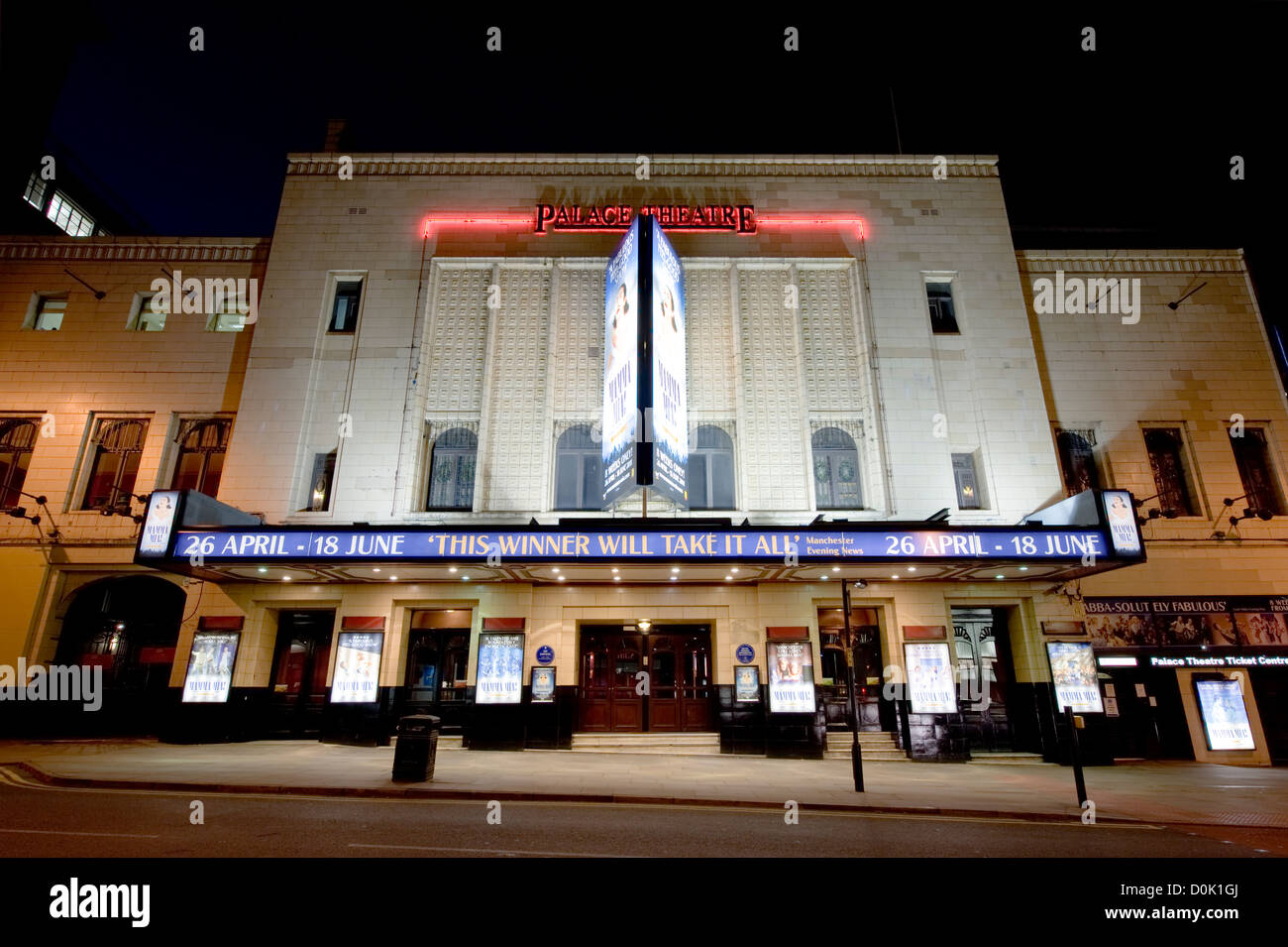 Le Palace Theatre sur Oxford Street à Manchester. Banque D'Images