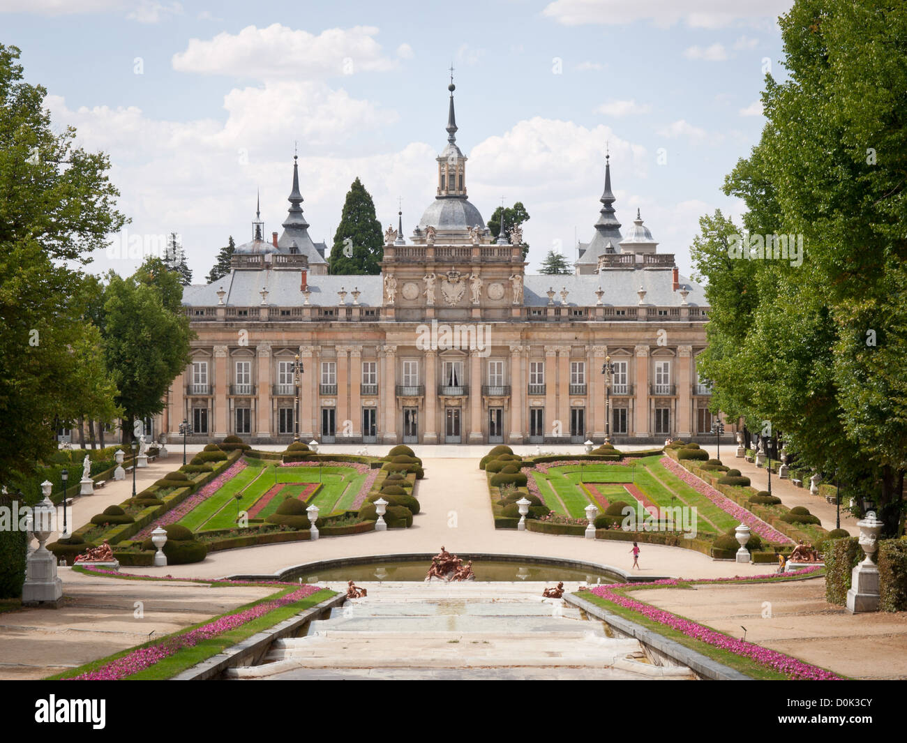 Le Palais Royal de La Granja de San Ildefonso est un palais du 18ème siècle dans la petite ville de San Ildefonso à Ségovie Banque D'Images