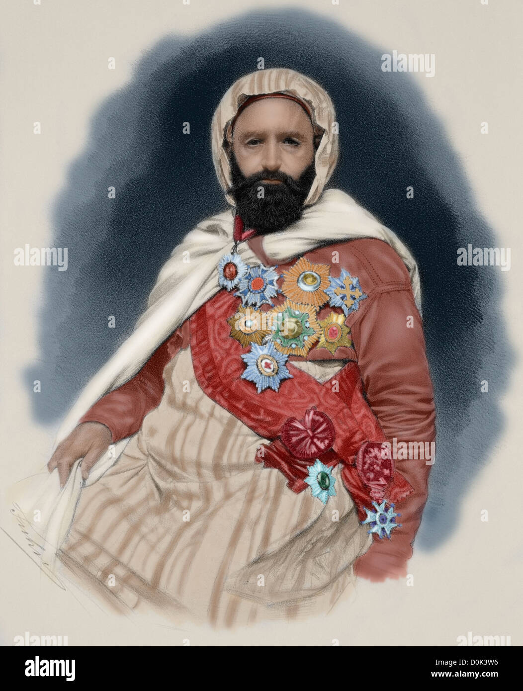 CDV Original 1860 – Emir Abd El Kader – Chef Religieux Et Militaire Algérien