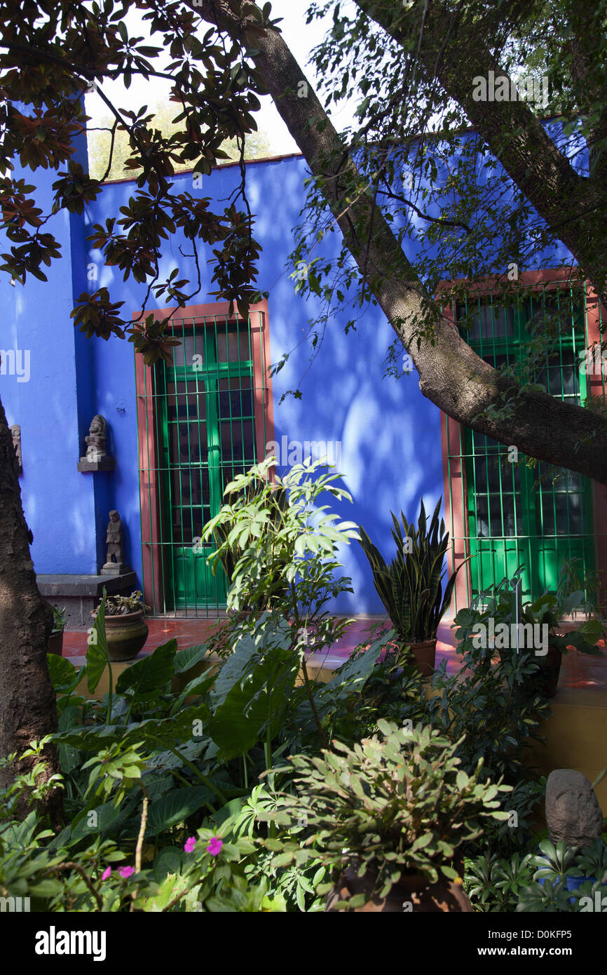 Musée Frida Kahlo Gardens à Coyoacan à Mexico DF Banque D'Images