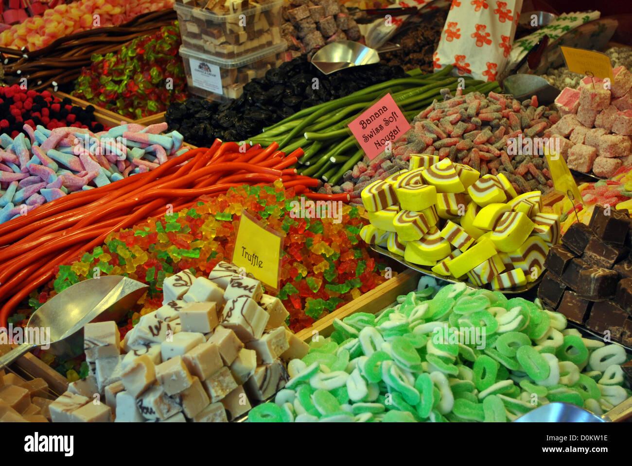 Sélection de bonbons colorés Banque D'Images