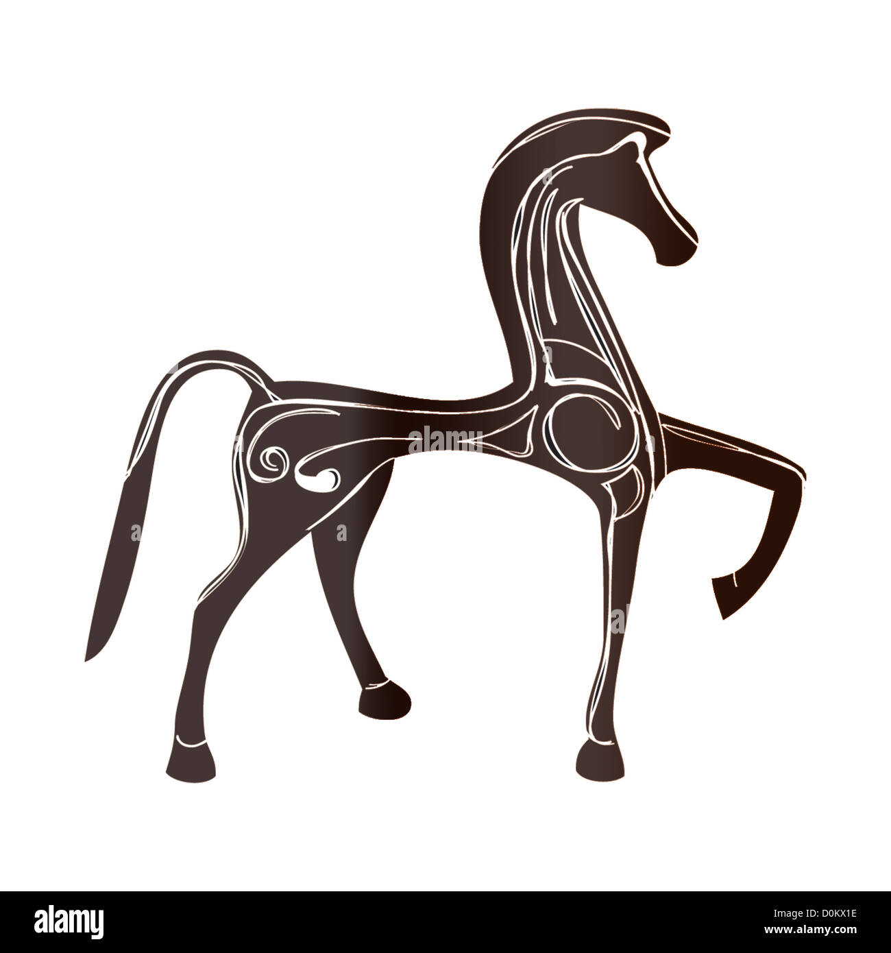Une illustration de cheval de Troie Banque D'Images