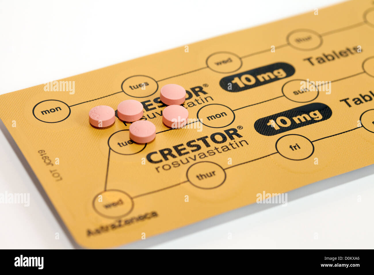 Crestor Rosuvastatin, également connu sous le nom de statin médicaments statines médicaments pour diminuer le cholestérol Banque D'Images