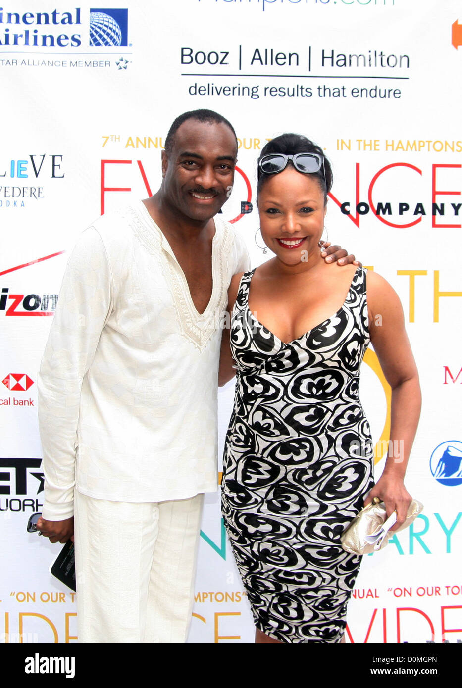 Chaise Gala Reginald Van Lee et Lynn Whitfield participant à la 7e édition de "sur nos orteils dans les Hamptons" fundraiser à d' Banque D'Images