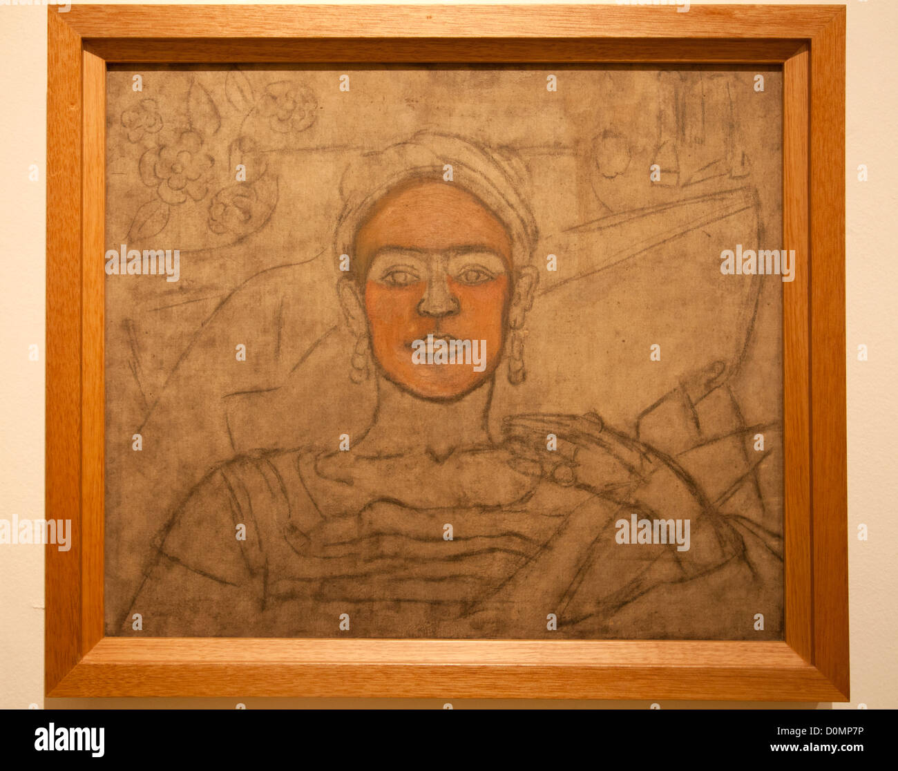 La peinture , ' Self Portrait, Detroit', au Museo Frida Kahlo dans Coyoacan à Mexico DF Banque D'Images