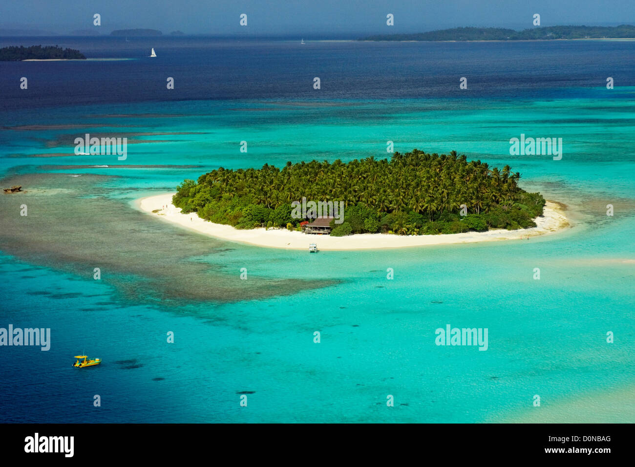 L'une des îles de Tonga à partir de l'air, dans le Royaume de Tonga,  Pacifique Sud Photo Stock - Alamy