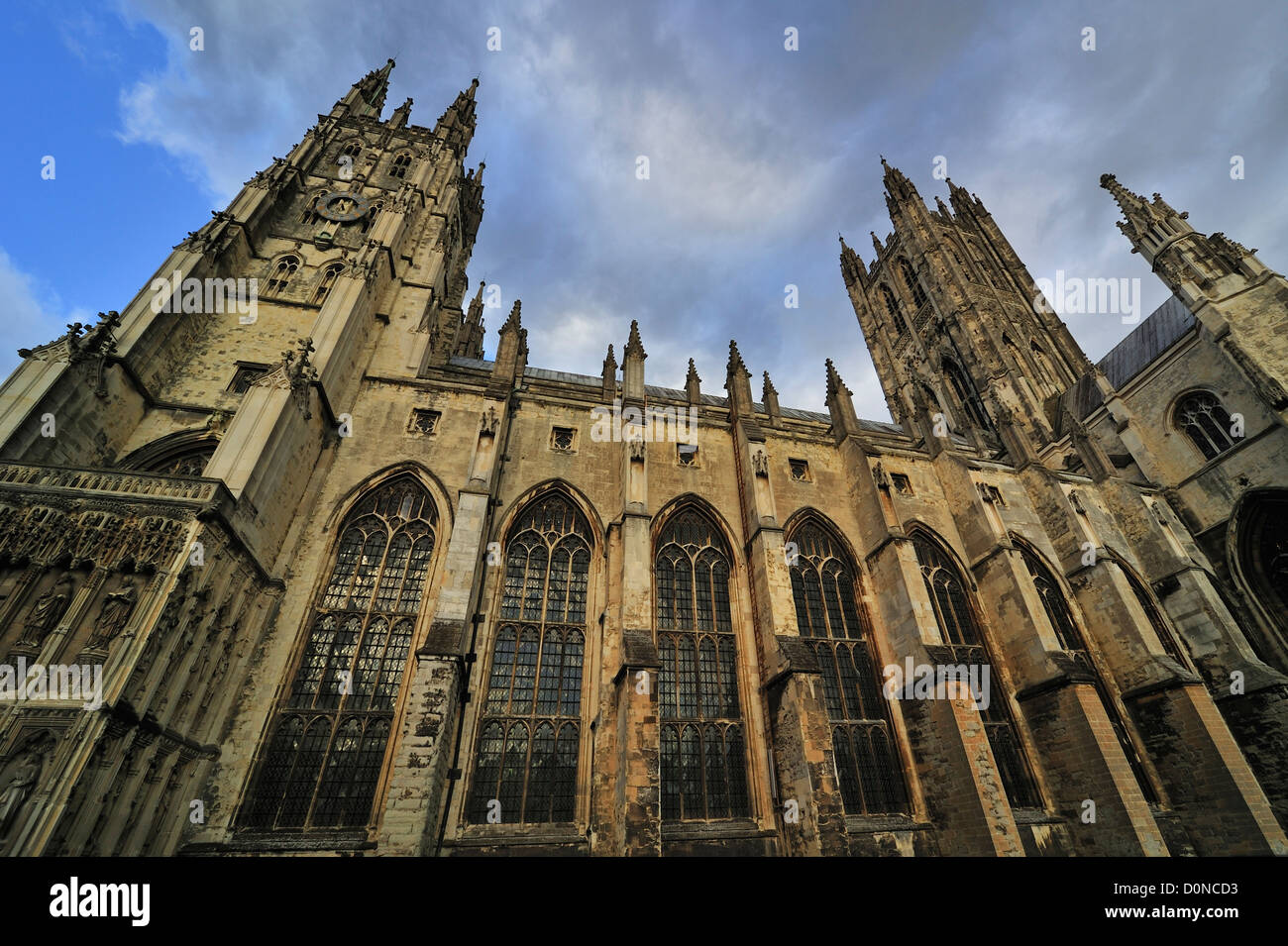 La Cathédrale de Canterbury dans la ville médiévale de Canterbury, Kent, England, UK Du Sud Banque D'Images