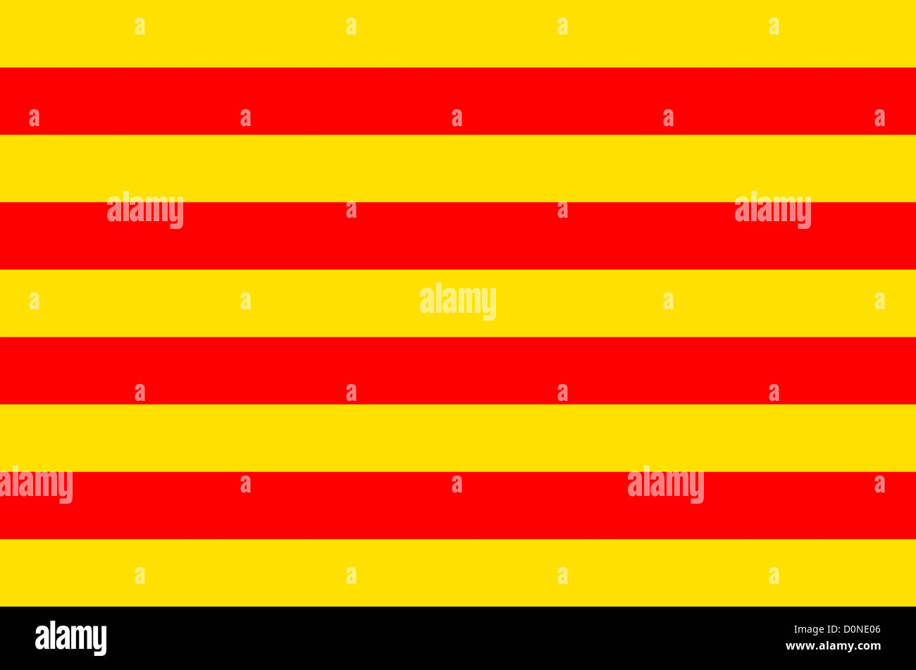 Drapeau de la Catalogne. Banque D'Images
