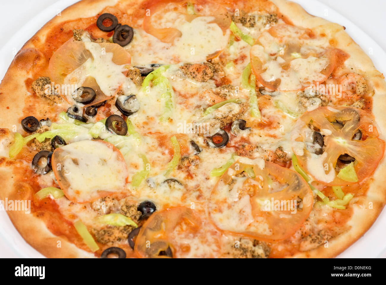 pizza fruits de mer Banque D'Images