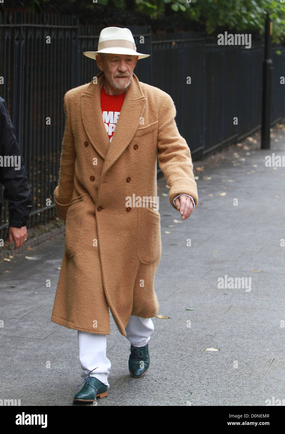 Sir Ian McKellan Manchester's Gay Pride Parade Manchester, Angleterre Banque D'Images