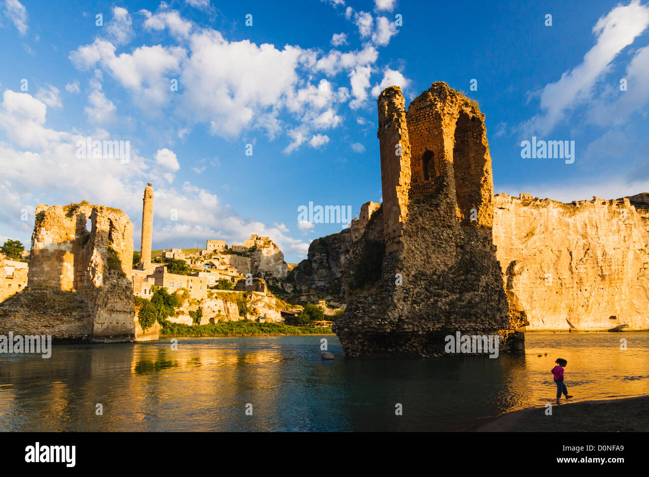 Hasankeyf, une ville kurde historique, menacé de disparaître sous l'eau après l'achèvement du barrage d'Ilisu. Le sud-est de la Turquie Banque D'Images