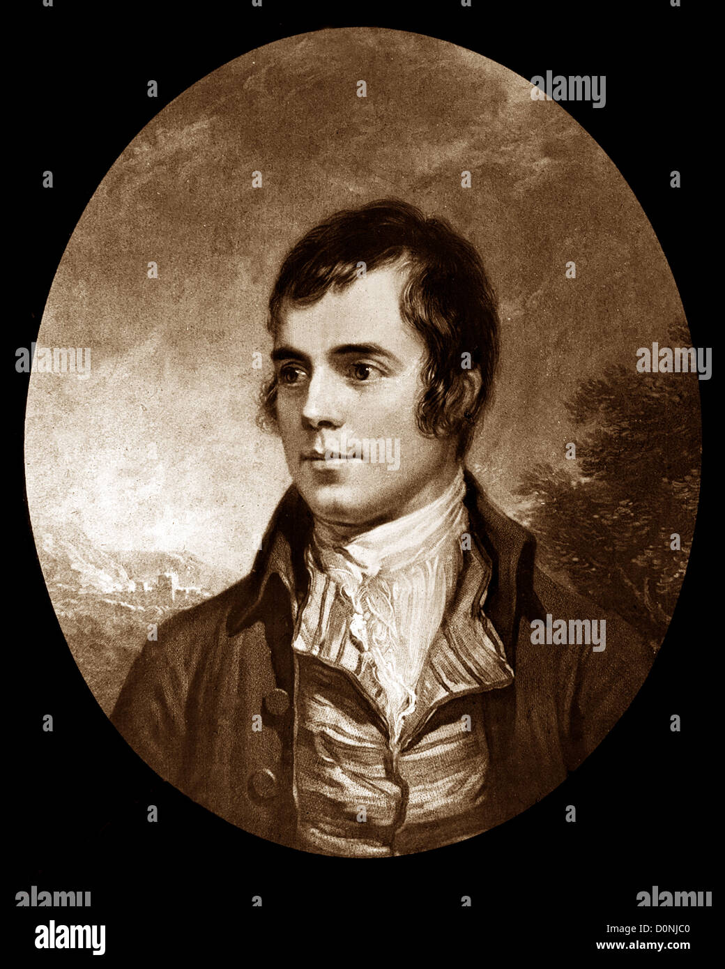 Le poète écossais Robert Burns Banque D'Images