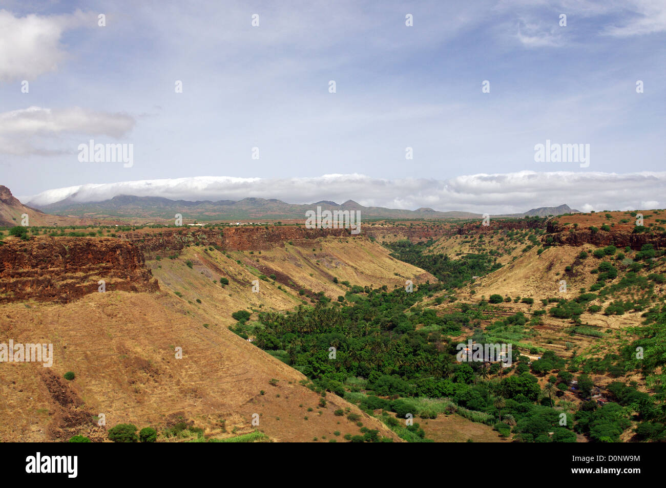 Canyon au nord de Cidade Velha - l'île de Santiago, Cap-Vert Banque D'Images