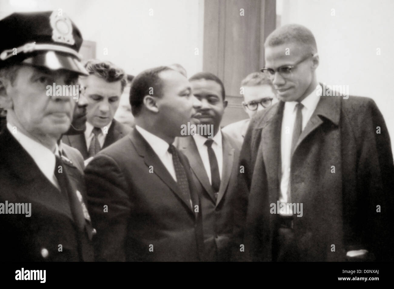 Malcolm X et Martin Luther King Banque D'Images