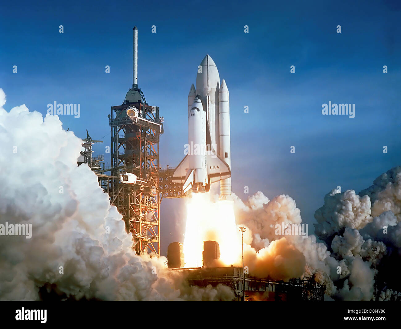 Lancement de la navette Columbia STS-1 Banque D'Images