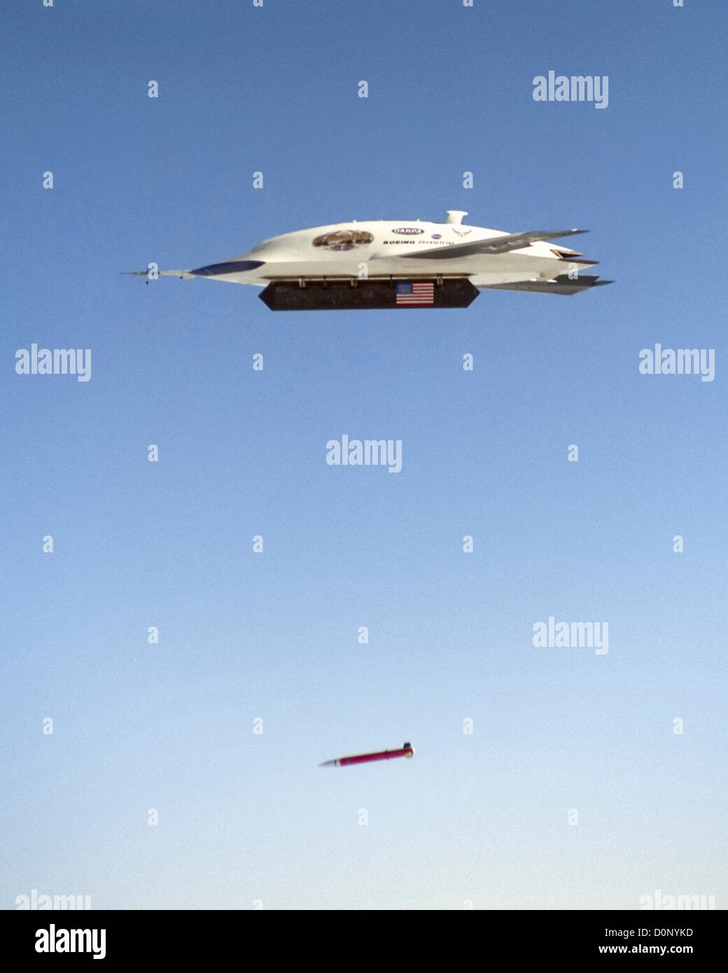 Première arme guidée par GPS à partir de la parution de démonstration X-45 Banque D'Images