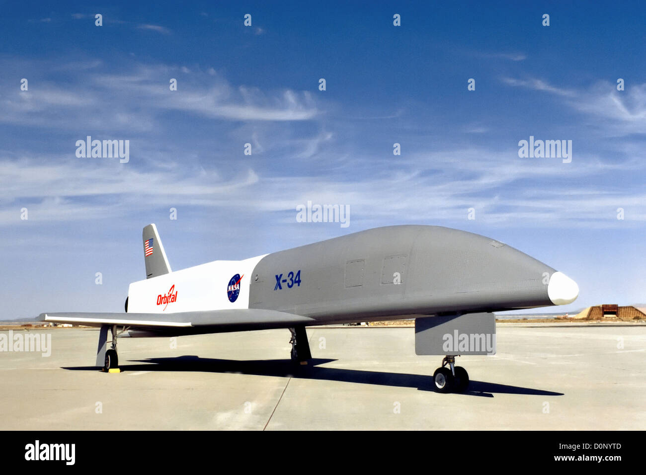 X-34 au Dryden Flight Research Center Banque D'Images