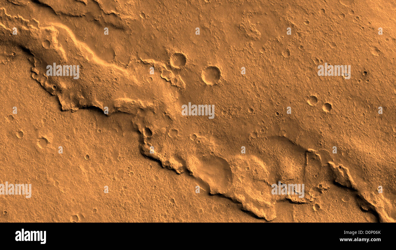 Une Ride Ridge de Solis Planum vu par Mars Reconnaissance Orbiter Banque D'Images