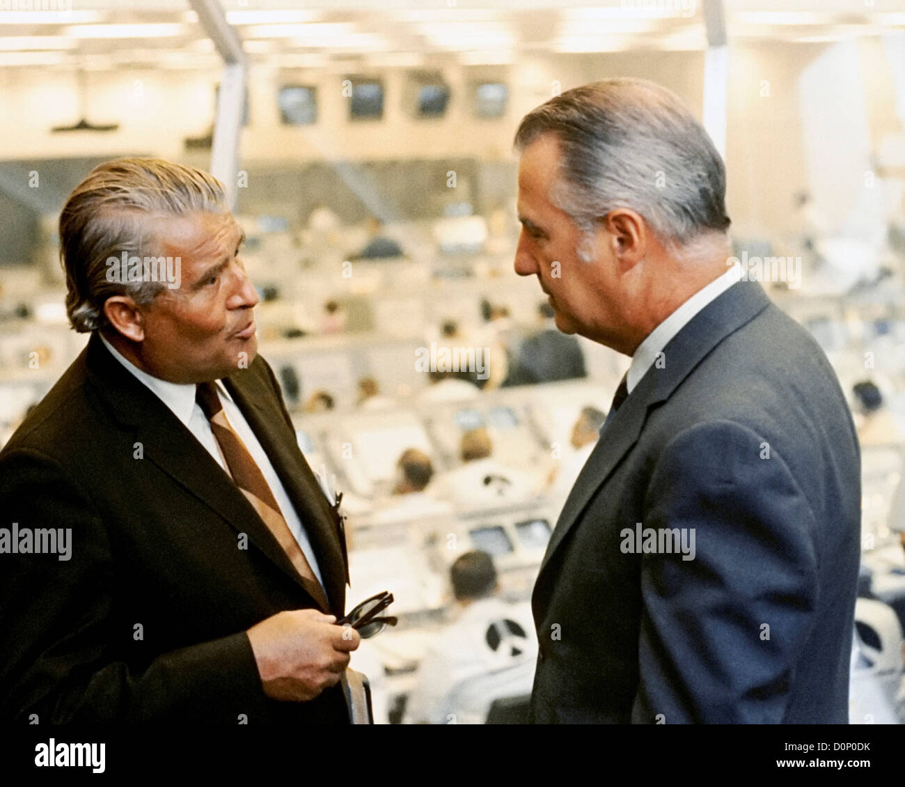 Wernher von Braun et Spiro Agnew Banque D'Images