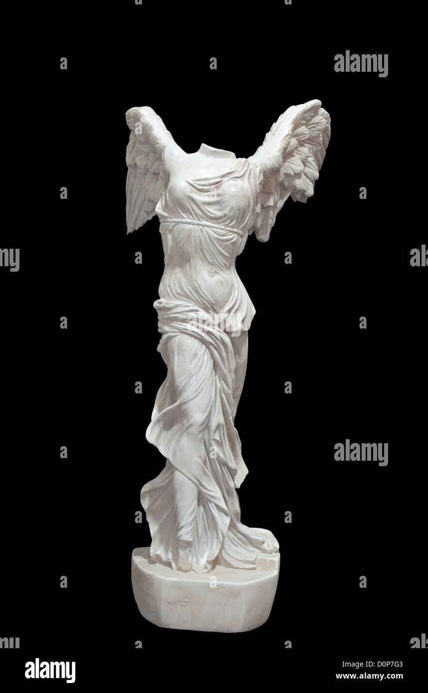 Statue grecque classique de Nike de Samothrace ou la Victoire de Samothrace Banque D'Images