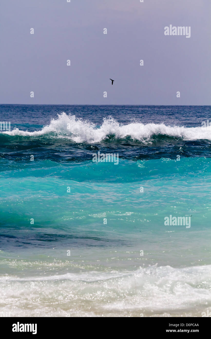 Vue sur l'Océan Indien à Suluban Beach à Bali, Indonésie Banque D'Images