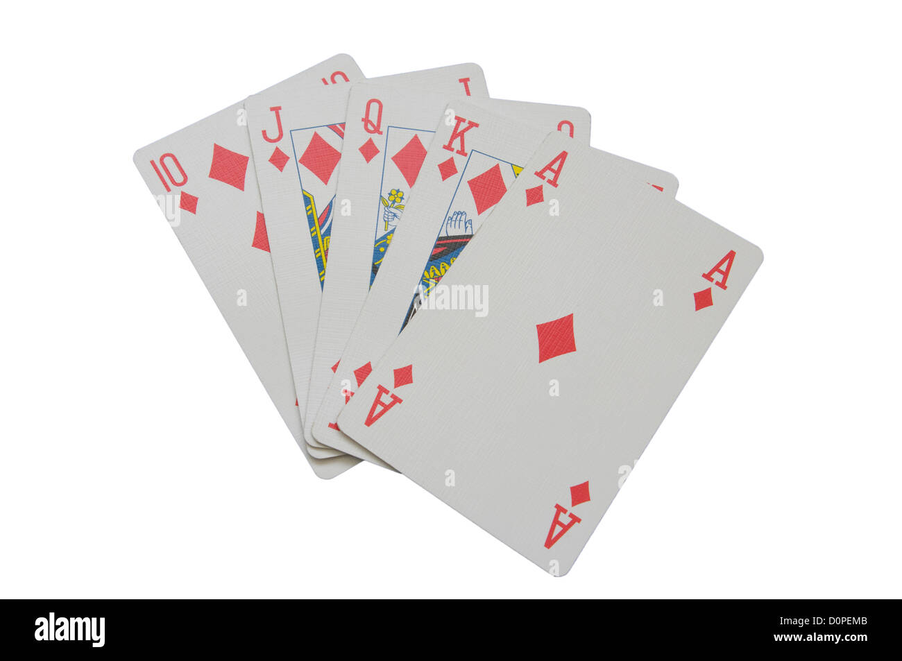 Royal Flush de Diamants Banque D'Images