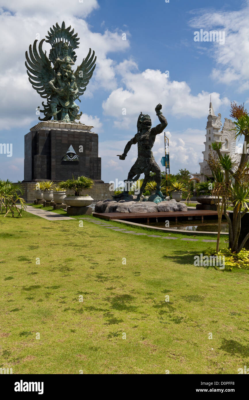 Sculpture de temple en Bali, Indonésie Banque D'Images