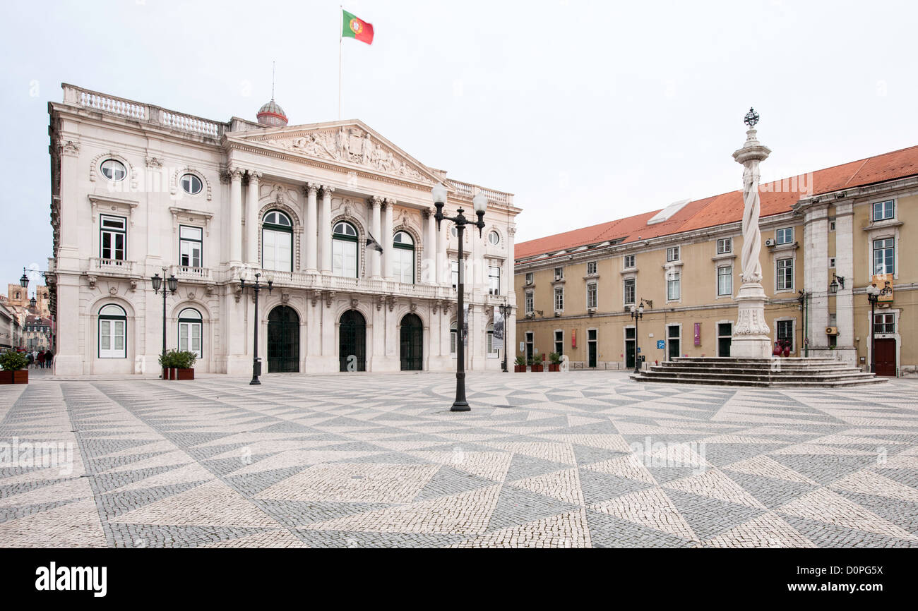 Siège social de la ville de Lisbonne, où la République est proclamée le 5 octobre 1910, Lisbonne, Portugal Banque D'Images