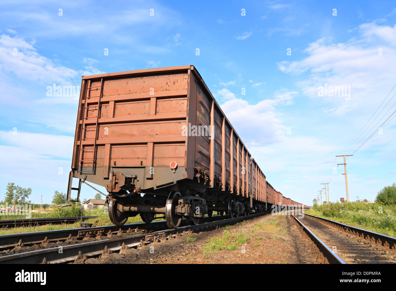 Voiture de chemin de fer fret Banque D'Images