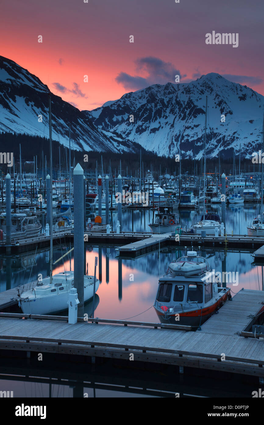 Seward Petit Boat Harbour, baie de résurrection, Seward, Alaska. Banque D'Images