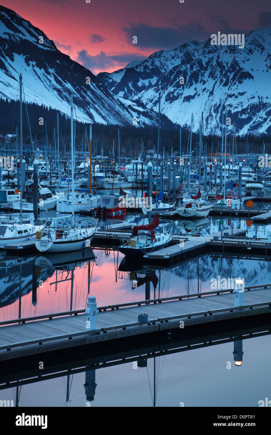 Seward Petit Boat Harbour, baie de résurrection, Seward, Alaska. Banque D'Images