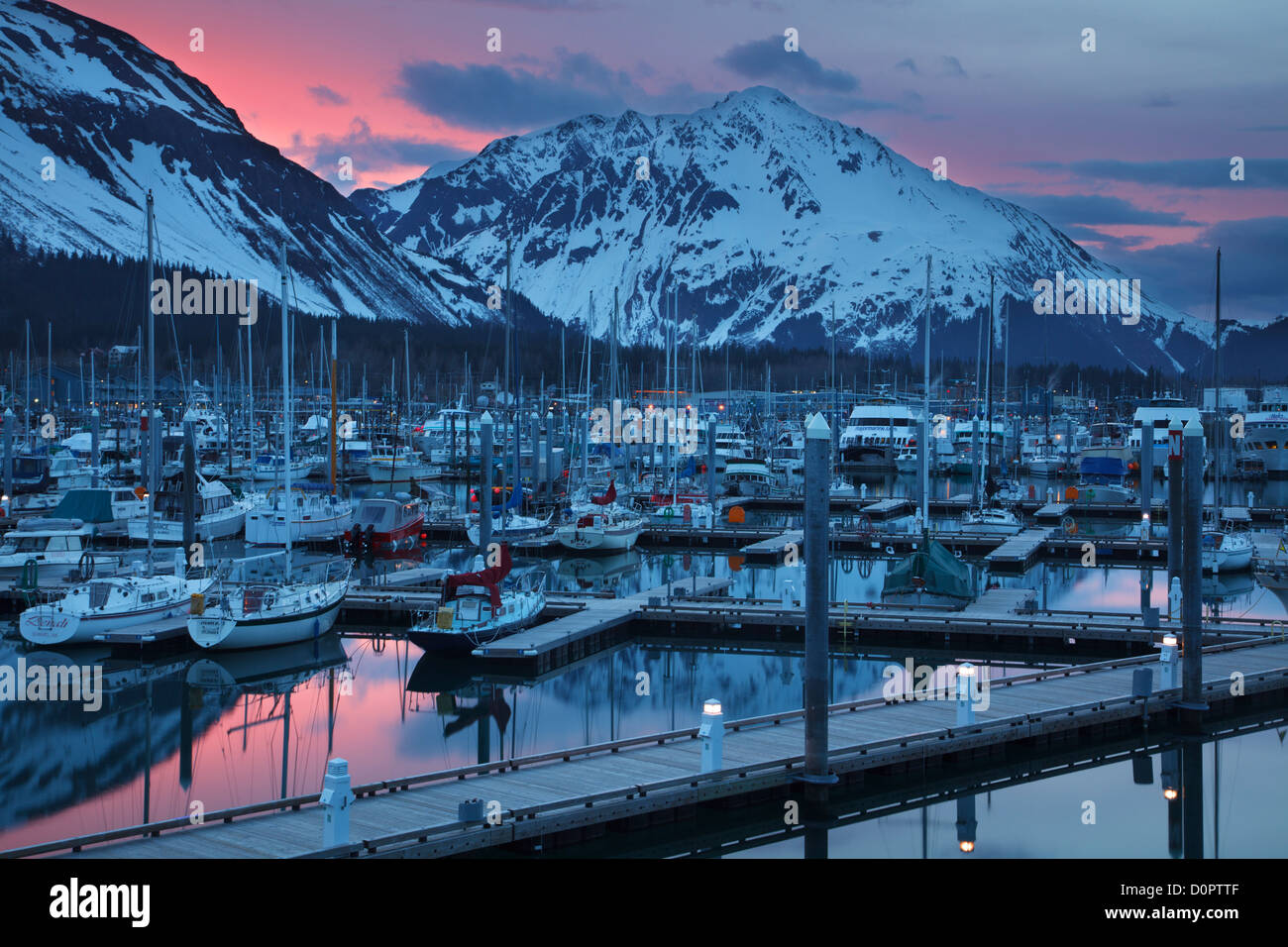 Seward Petit Boat Harbour, baie de résurrection, Seward, Alaska. Banque D'Images