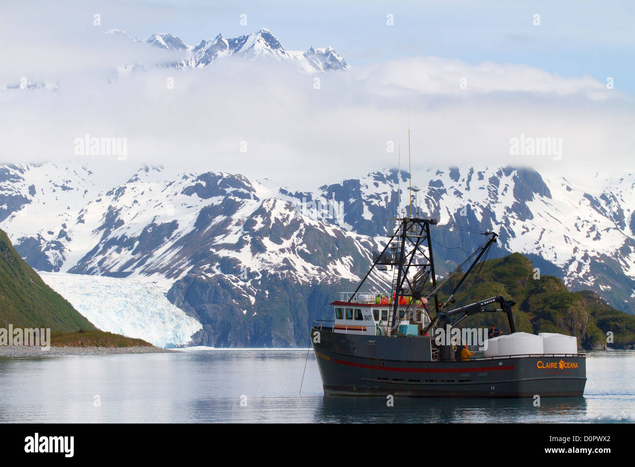 F/V Claire Oceana, Kenai Fjords National Park, près de Seward, en Alaska. Banque D'Images
