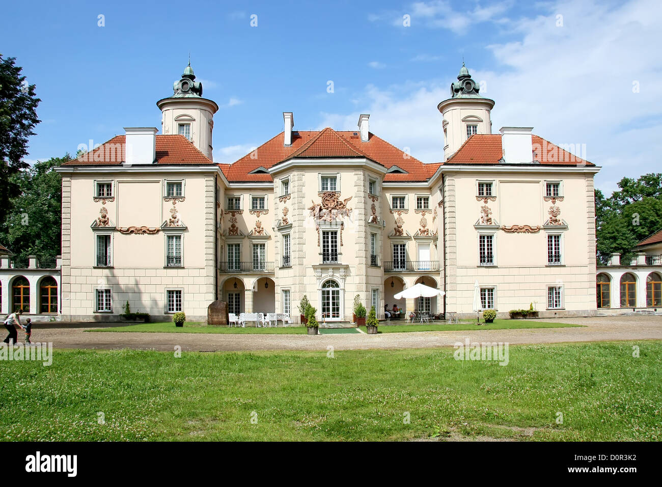 Palais baroque en Pologne près de Varsovie. Célèbre architecte néerlandais Tylman van Gameren. Banque D'Images