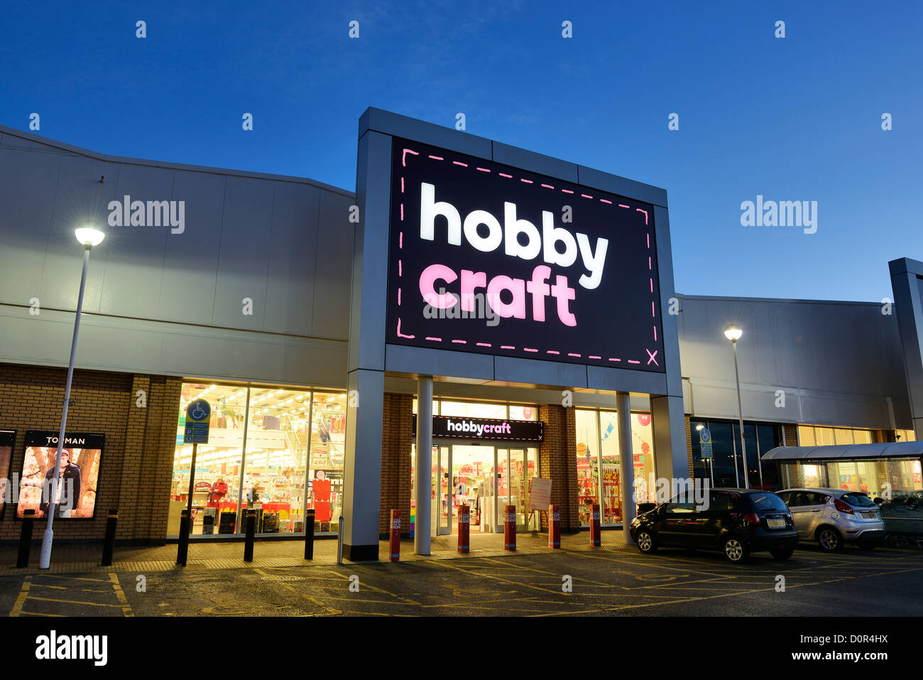 Unité de vente au détail entrée boutique HobbyCraft Banque D'Images