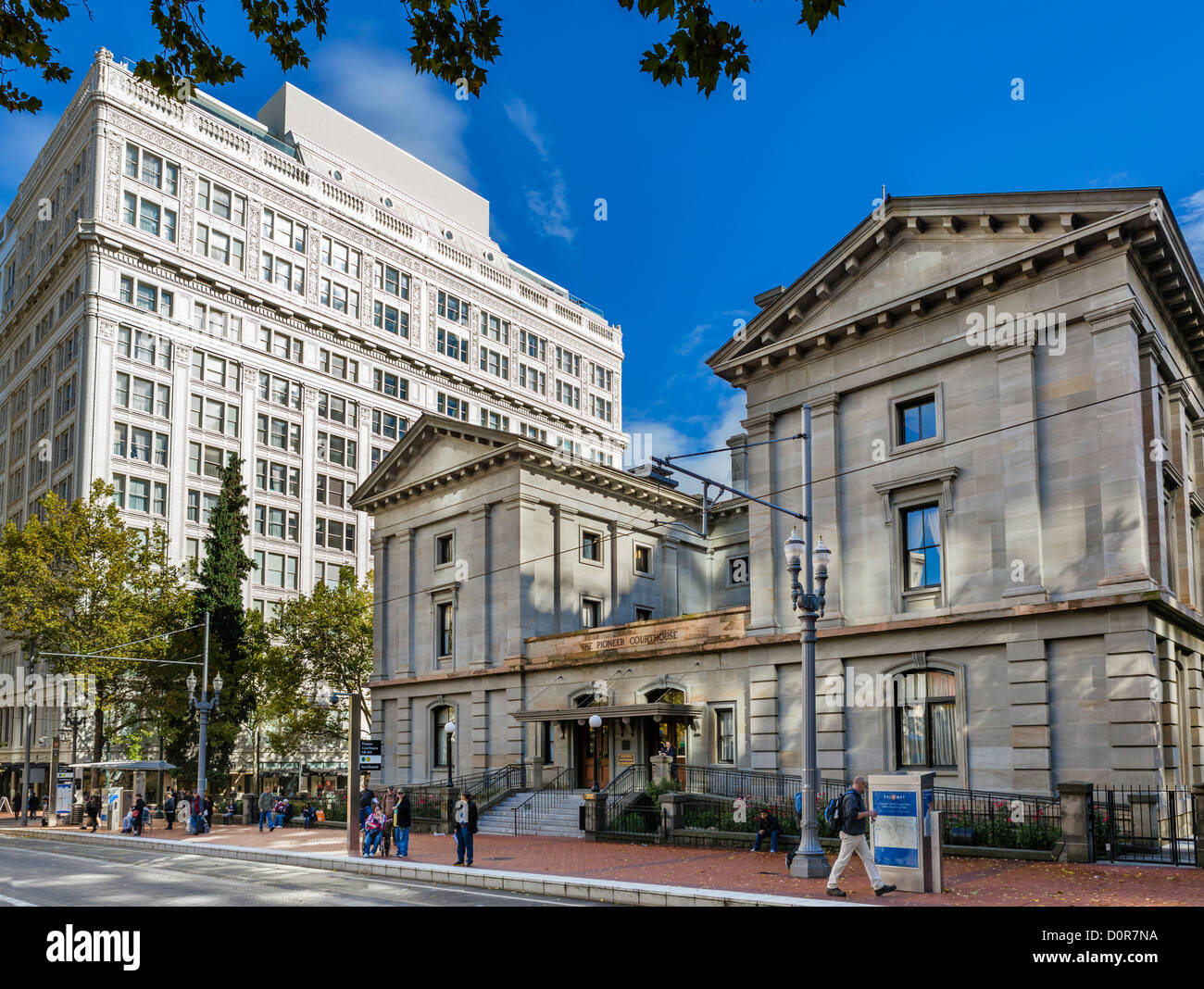 La Pioneer Courthouse, Pioneer Courthouse Square, au centreville de