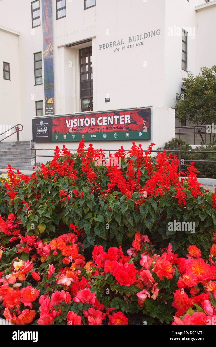 Buildilng fédéral, centre d'Anchorage, Alaska. Banque D'Images